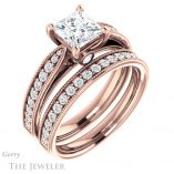 Princess Cut Forever One Moissanite Engagement Ring #GTJ1163-square-fo-r