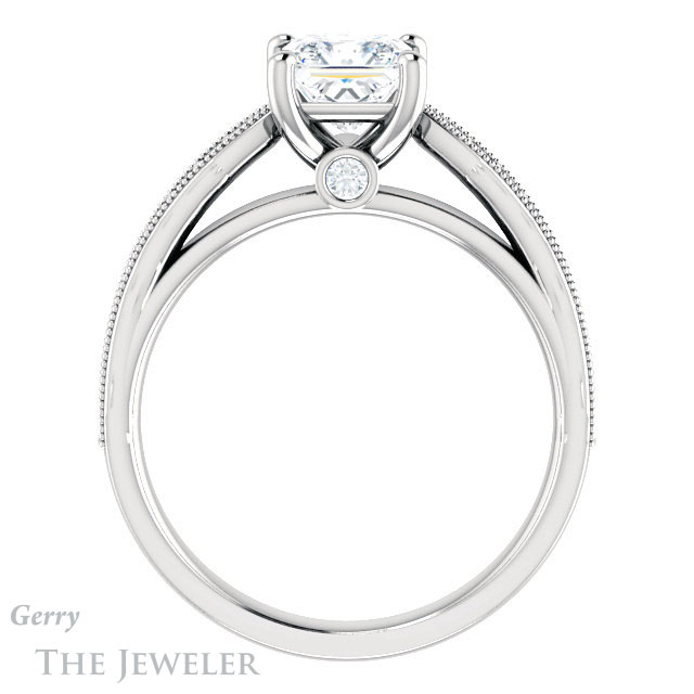 Princess Cut Forever One Moissanite Engagement Ring #GTJ1163-square-fo-w