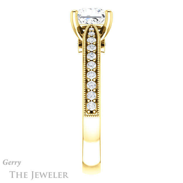 Princess Cut Forever One Moissanite Engagement Ring #GTJ1163-square-fo-y