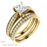 Princess Cut Forever One Moissanite Engagement Ring #GTJ1163-square-fo-y