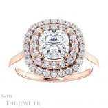 Cushion Cut Forever One Moissanite Engagement Ring #GTJ1164-cushion-fo-r
