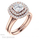 Cushion Cut Forever One Moissanite Engagement Ring #GTJ1164-cushion-fo-r