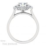Cushion Cut Forever One Moissanite Engagement Ring #GTJ1164-cushion-fo-w