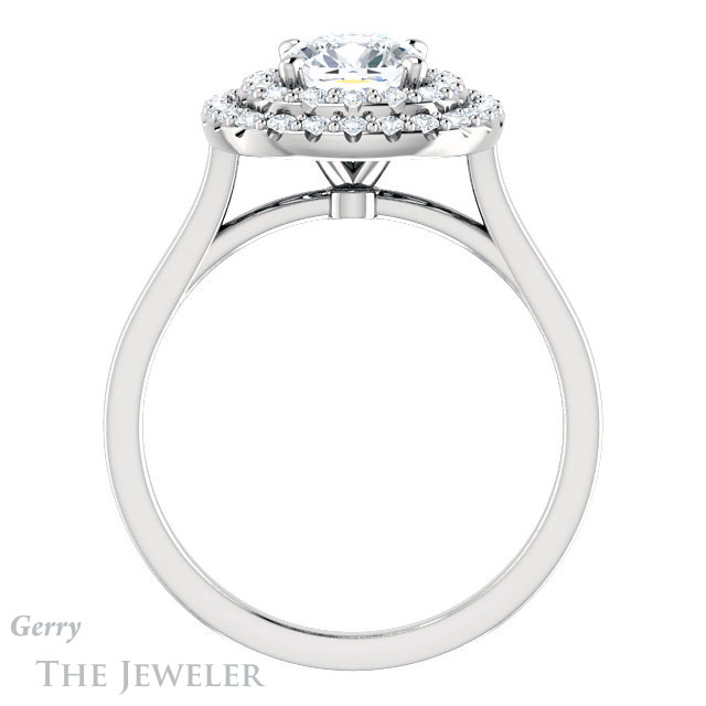 Cushion Cut Forever One Moissanite Engagement Ring #GTJ1164-cushion-fo-w