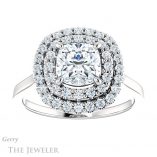 Cushion Cut Forever One Moissanite Engagement Ring #GTJ1164-cushion-fo-w