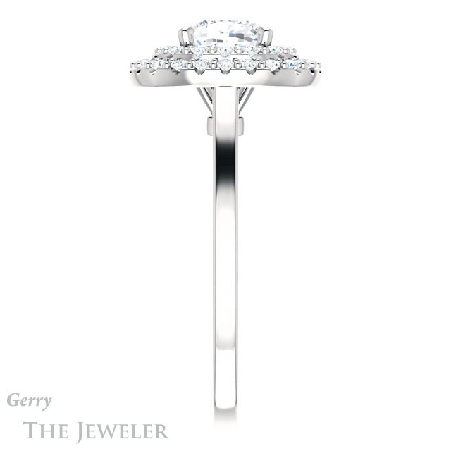 Cushion Cut Forever One Moissanite Engagement Ring #GTJ1164-cushion-fo-w