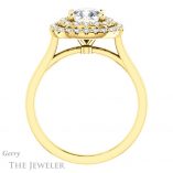 Cushion Cut Forever One Moissanite Engagement Ring #GTJ1164-cushion-fo-y