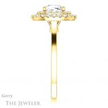 Cushion Cut Forever One Moissanite Engagement Ring #GTJ1164-cushion-fo-y