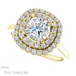 Cushion Cut Forever One Moissanite Engagement Ring #GTJ1164-cushion-fo-y