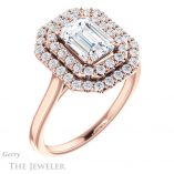 Emerald Cut Forever Brilliant Moissanite Engagement Ring #GTJ1164-emerald-fb-r