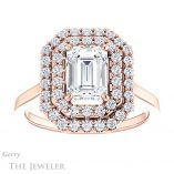 Emerald Cut Forever Brilliant Moissanite Engagement Ring #GTJ1164-emerald-fb-r