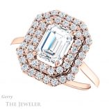 Emerald Cut Forever Brilliant Moissanite Engagement Ring #GTJ1164-emerald-fb-r