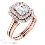 Emerald Cut Forever Brilliant Moissanite Engagement Ring #GTJ1164-emerald-fb-r