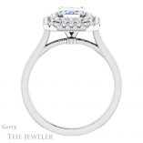 Emerald Cut Forever Brilliant Moissanite Engagement Ring #GTJ1164-emerald-fb-w