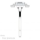 Emerald Cut Forever Brilliant Moissanite Engagement Ring #GTJ1164-emerald-fb-w