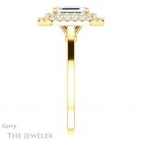 Emerald Cut Forever Brilliant Moissanite Engagement Ring #GTJ1164-emerald-fb-y
