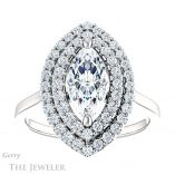 Marquise Cut Forever Brilliant Moissanite Engagement Ring #GTJ1164-marquise-fb-w