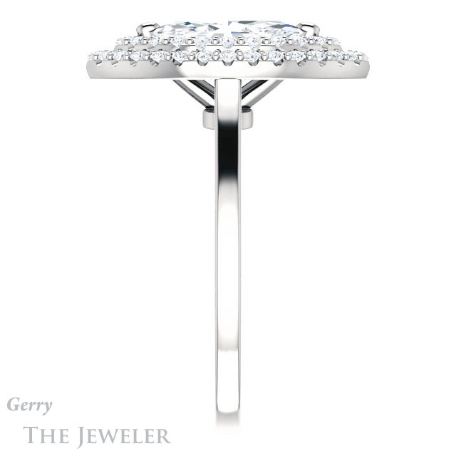 Marquise Cut Forever Brilliant Moissanite Engagement Ring #GTJ1164-marquise-fb-w
