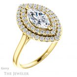 Marquise Cut Forever Brilliant Moissanite Engagement Ring #GTJ1164-marquise-fb-y