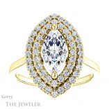 Marquise Cut Forever Brilliant Moissanite Engagement Ring #GTJ1164-marquise-fb-y