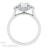 Oval Shaped Forever One Moissanite Engagement Ring #GTJ1164-oval-fo-w