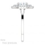 Oval Shaped Forever One Moissanite Engagement Ring #GTJ1164-oval-fo-w