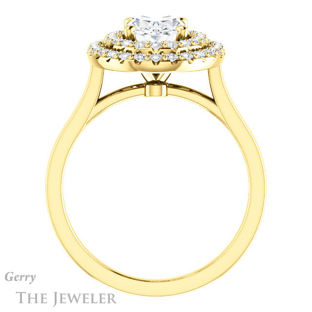 Oval Shaped Forever One Moissanite Engagement Ring #GTJ1164-oval-fo-y 2 Oval Shaped Forever One Moissanite Engagement Ring #GTJ1164-oval-fo-y