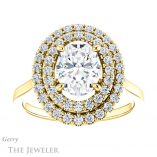 Oval Shaped Forever One Moissanite Engagement Ring #GTJ1164-oval-fo-y 1 Oval Shaped Forever One Moissanite Engagement Ring #GTJ1164-oval-fo-y
