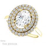 Oval Shaped Forever One Moissanite Engagement Ring #GTJ1164-oval-fo-y 5 Oval Shaped Forever One Moissanite Engagement Ring #GTJ1164-oval-fo-y