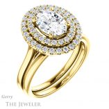 Oval Shaped Forever One Moissanite Engagement Ring #GTJ1164-oval-fo-y 6 Oval Shaped Forever One Moissanite Engagement Ring #GTJ1164-oval-fo-y