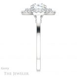 Round Cut Forever One Moissanite Engagement Ring #GTJ1164-round-fo-w
