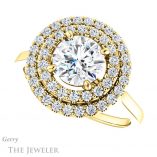 Round Cut Forever One Moissanite Engagement Ring #GTJ1164-round-fo-y 5 Round Cut Forever One Moissanite Engagement Ring #GTJ1164-round-fo-y