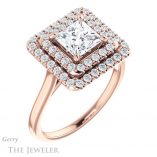 Princess Cut Forever One Moissanite Engagement Ring #GTJ1164-square-fo-r 4 Princess Cut Forever One Moissanite Engagement Ring #GTJ1164-square-fo-r