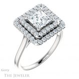 Princess Cut Forever One Moissanite Engagement Ring #GTJ1164-square-fo-w 4 Princess Cut Forever One Moissanite Engagement Ring #GTJ1164-square-fo-w