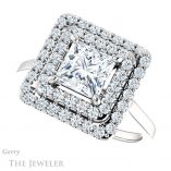 Princess Cut Forever One Moissanite Engagement Ring #GTJ1164-square-fo-w 5 Princess Cut Forever One Moissanite Engagement Ring #GTJ1164-square-fo-w