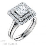 Princess Cut Forever One Moissanite Engagement Ring #GTJ1164-square-fo-w 6 Princess Cut Forever One Moissanite Engagement Ring #GTJ1164-square-fo-w