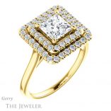 Princess Cut Forever One Moissanite Engagement Ring #GTJ1164-square-fo-y