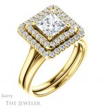 Princess Cut Forever One Moissanite Engagement Ring #GTJ1164-square-fo-y