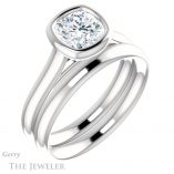 Cushion Cut Forever One Moissanite Engagement Ring #GTJ1170-cushion-fo-w 6 Cushion Cut Forever One Moissanite Engagement Ring #GTJ1170-cushion-fo-w