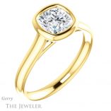 Cushion Cut Forever One Moissanite Engagement Ring #GTJ1170-cushion-fo-y