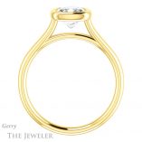 Cushion Cut Forever One Moissanite Engagement Ring #GTJ1170-cushion-fo-y