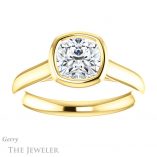 Cushion Cut Forever One Moissanite Engagement Ring #GTJ1170-cushion-fo-y