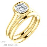 Cushion Cut Forever One Moissanite Engagement Ring #GTJ1170-cushion-fo-y