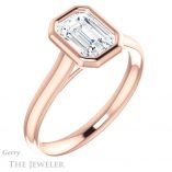 Emerald Cut Forever One Moissanite Engagement Ring #GTJ1170-emerald-fb-r 4 Emerald Cut Forever Brilliant Moissanite Engagement Ring #GTJ1170-emerald-fb-r