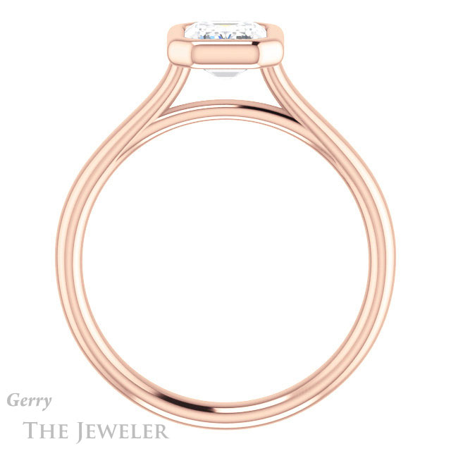 Emerald Cut Forever One Moissanite Engagement Ring #GTJ1170-emerald-fb-r 2 Emerald Cut Forever Brilliant Moissanite Engagement Ring #GTJ1170-emerald-fb-r