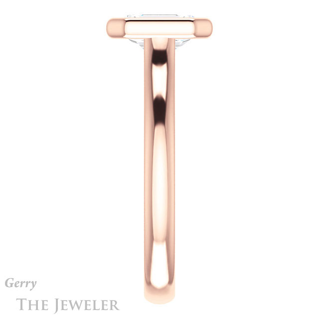 Emerald Cut Forever One Moissanite Engagement Ring #GTJ1170-emerald-fb-r 3 Emerald Cut Forever Brilliant Moissanite Engagement Ring #GTJ1170-emerald-fb-r