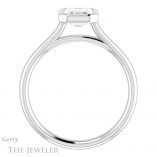 Emerald Cut Forever One Moissanite Engagement Ring #GTJ1170-emerald-fb-w 2 Emerald Cut Forever Brilliant Moissanite Engagement Ring #GTJ1170-emerald-fb-w