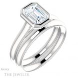 Emerald Cut Forever One Moissanite Engagement Ring #GTJ1170-emerald-fb-w 6 Emerald Cut Forever Brilliant Moissanite Engagement Ring #GTJ1170-emerald-fb-w