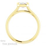 Emerald Cut Forever One Moissanite Engagement Ring #GTJ1170-emerald-fb-y 2 Emerald Cut Forever Brilliant Moissanite Engagement Ring #GTJ1170-emerald-fb-y