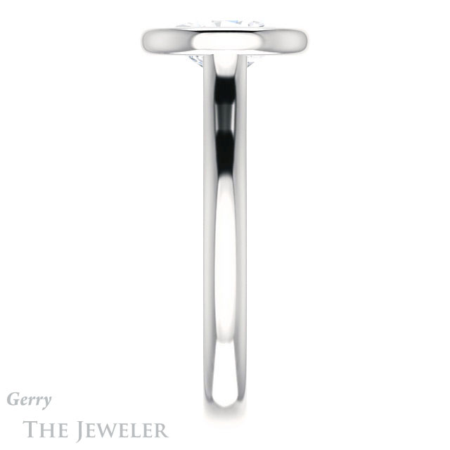 Oval Shaped Forever One Moissanite Engagement Ring #GTJ1170-oval-fo-w 3 Oval Shaped Forever One Moissanite Engagement Ring #GTJ1170-oval-fo-w
